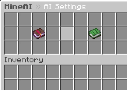 MineAI - panel AI settings