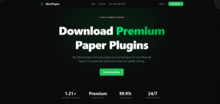 MinePlugins - landing de la suite